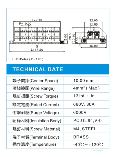 功率型接线端子